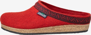 Stegmann Clogs 'Filz' in Red: front