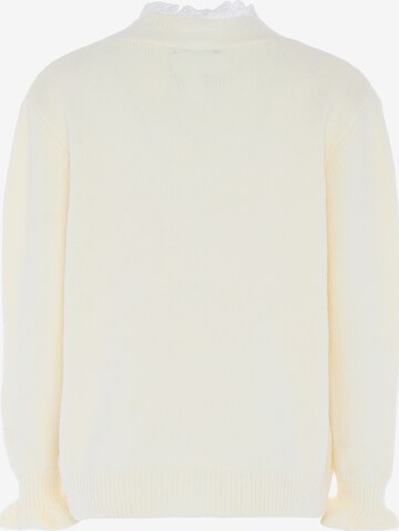 NAEMI Knit Cardigan in White