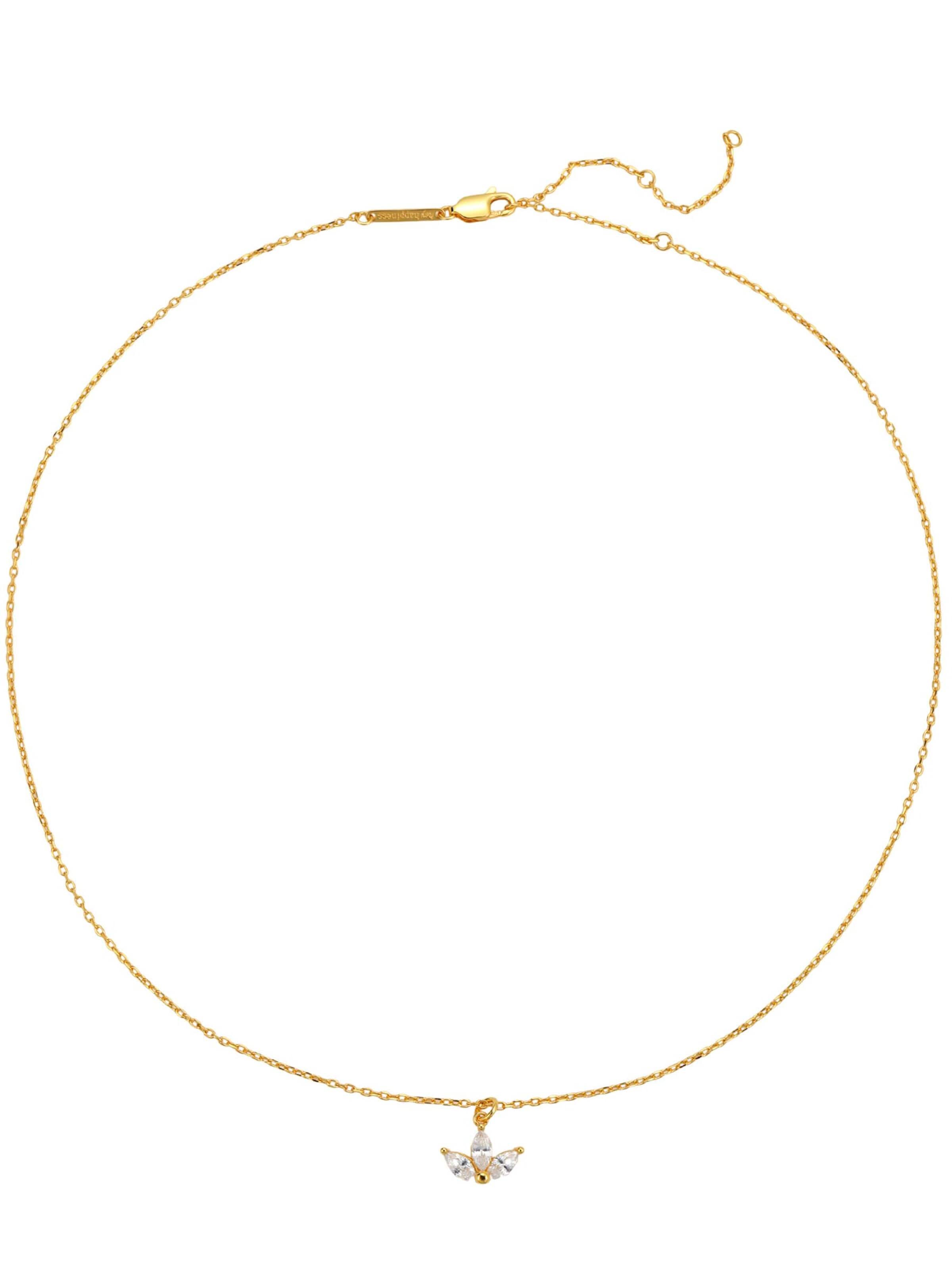 Hey Happiness - Cadena 'Marquise Flower' en oro