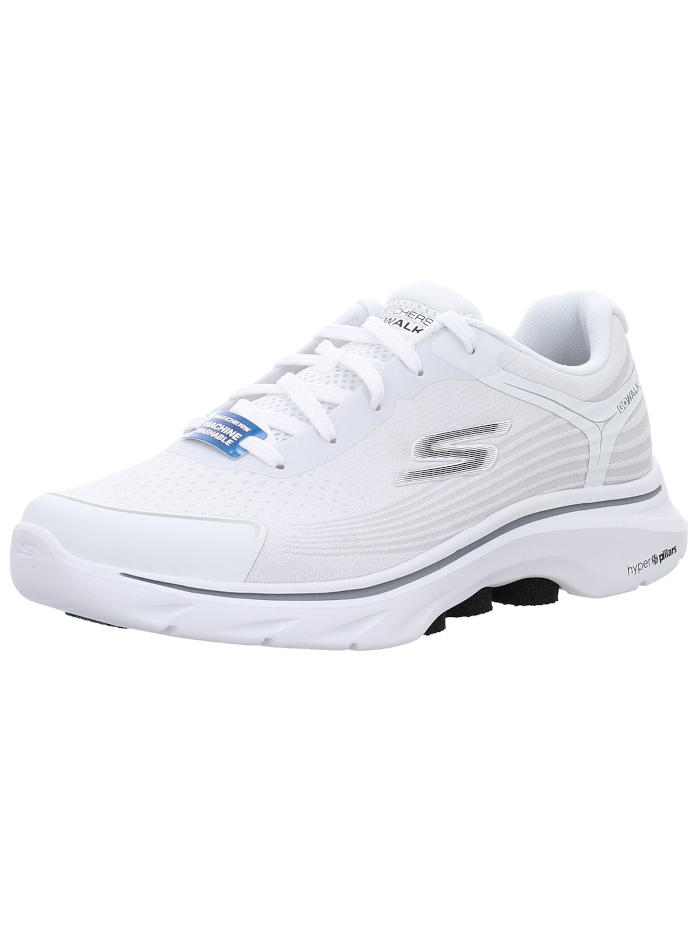 SKECHERS Sportlicher Schnürschuh 'Herren Sneaker 216556 WGY Textil in weiß' in Weiß: Vorderseite