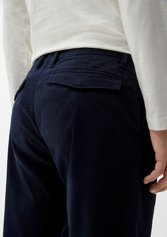 s.Oliver Tapered Pleat-front trousers in Blue