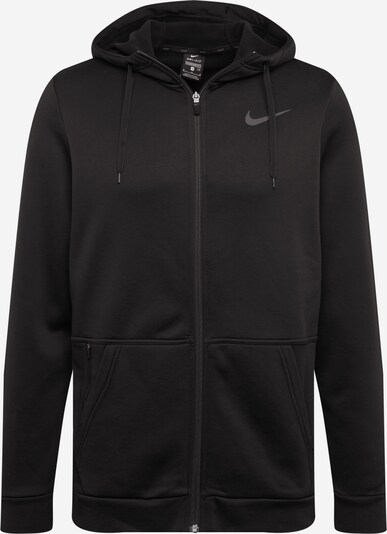 Bluză cu fermoar sport NIKE pe negru, Vizualizare produs