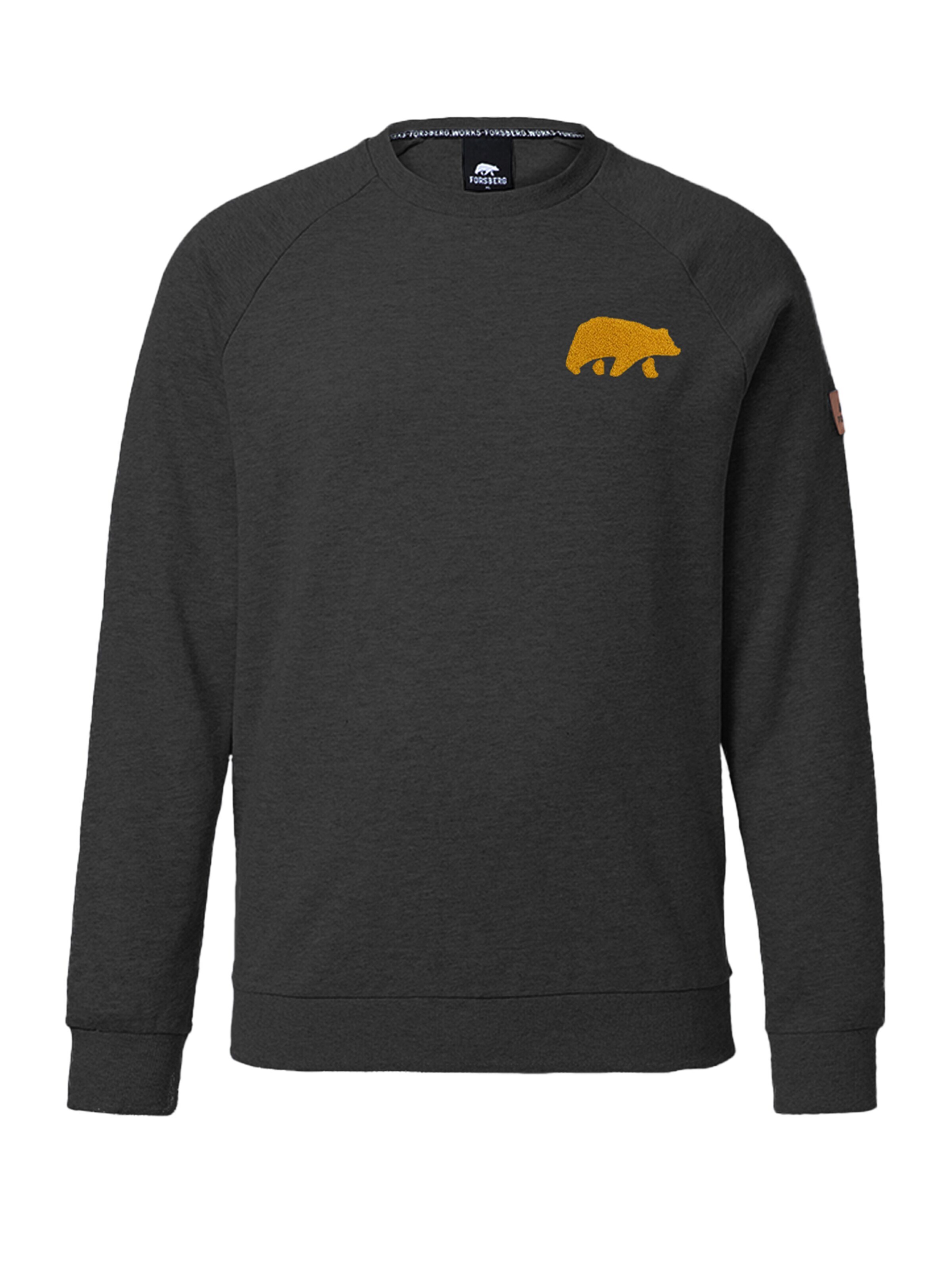FORSBERG Sweatshirt 'mit Frottee Logo' in Grey
