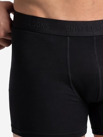 Only & Sons Boxershorts 'ONSFITZ SOLID BOXER' in Zwart