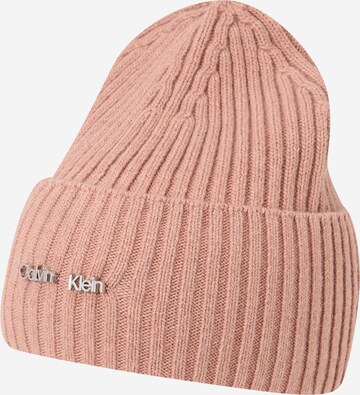 Bonnet Calvin Klein en rose : devant