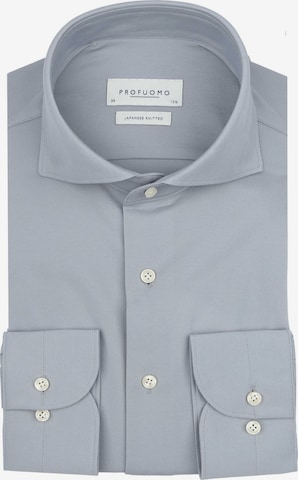 Profuomo Hemd 'Japanese Knitted' in Blau: Vorderseite