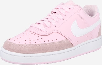 Baskets basses 'COURT VISION' Nike Sportswear en rose : devant