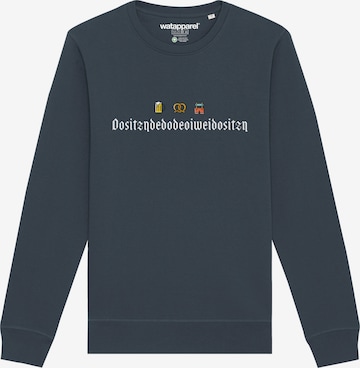Watapparel Sweatshirt 'Dositzndedodeoiweidositzn' in Grijs: voorkant
