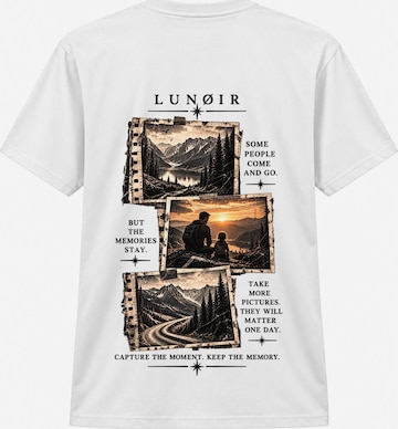 LUNØIR Studio Shirt 'Capture the Moment' in Weiß: Vorderseite