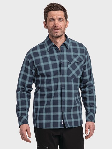 Coupe regular Chemise fonctionnelle 'Poplar' Schöffel en bleu : devant