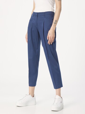 BRAX Regular Pleated Pants 'Maron' in Blue: front