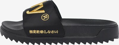 Superdry Badeschuh in goldgelb / schwarz, Produktansicht