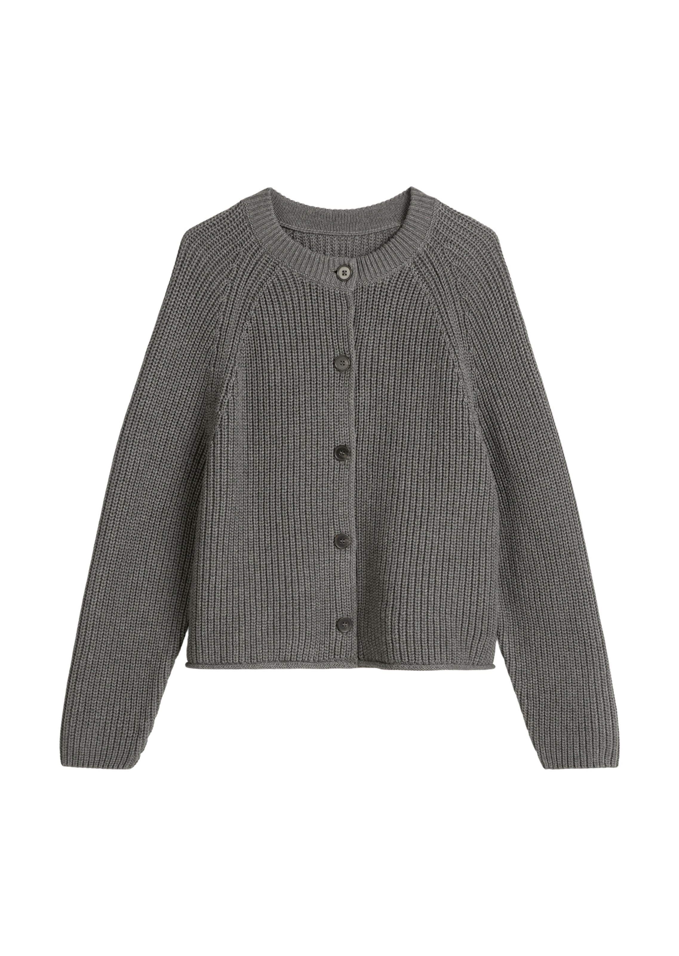 Marc O'Polo Gebreid vest in Grijs: voorkant