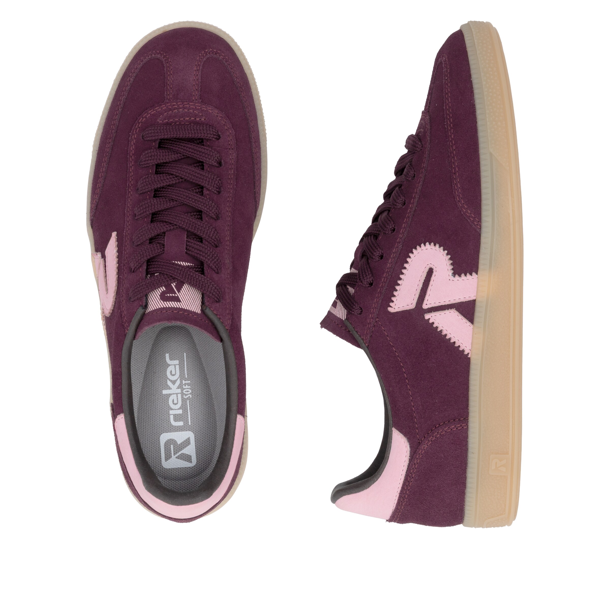 Baskets basses 'San Diego' Rieker Sport en rouge