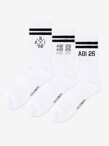 Occulto Athletic Socks 'Abi' in White