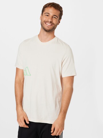 T-Shirt fonctionnel 'Connected Throug Sport' ADIDAS PERFORMANCE en blanc : devant