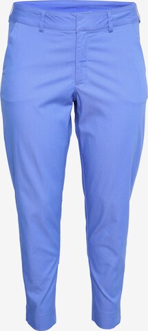 KAFFE CURVE Skinny Chino 'Leana' in Blauw: voorkant