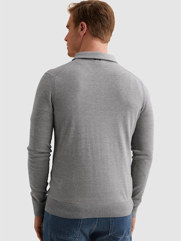 VANGUARD Sweter 'Pullover in cotton/modal with polo collar' w kolorze niebieski