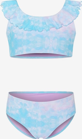 CHIEMSEE Bustier Bikini-Set ' mit Rüschen ' in Blau: Vorderseite