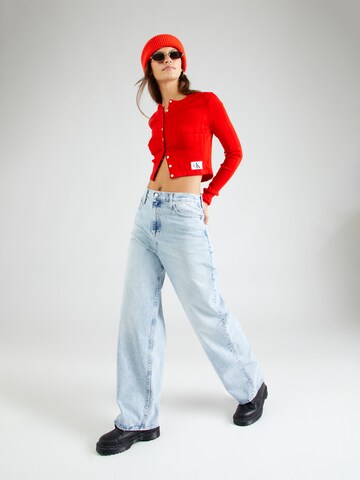 Regular Geacă tricotată de la Calvin Klein Jeans pe roșu