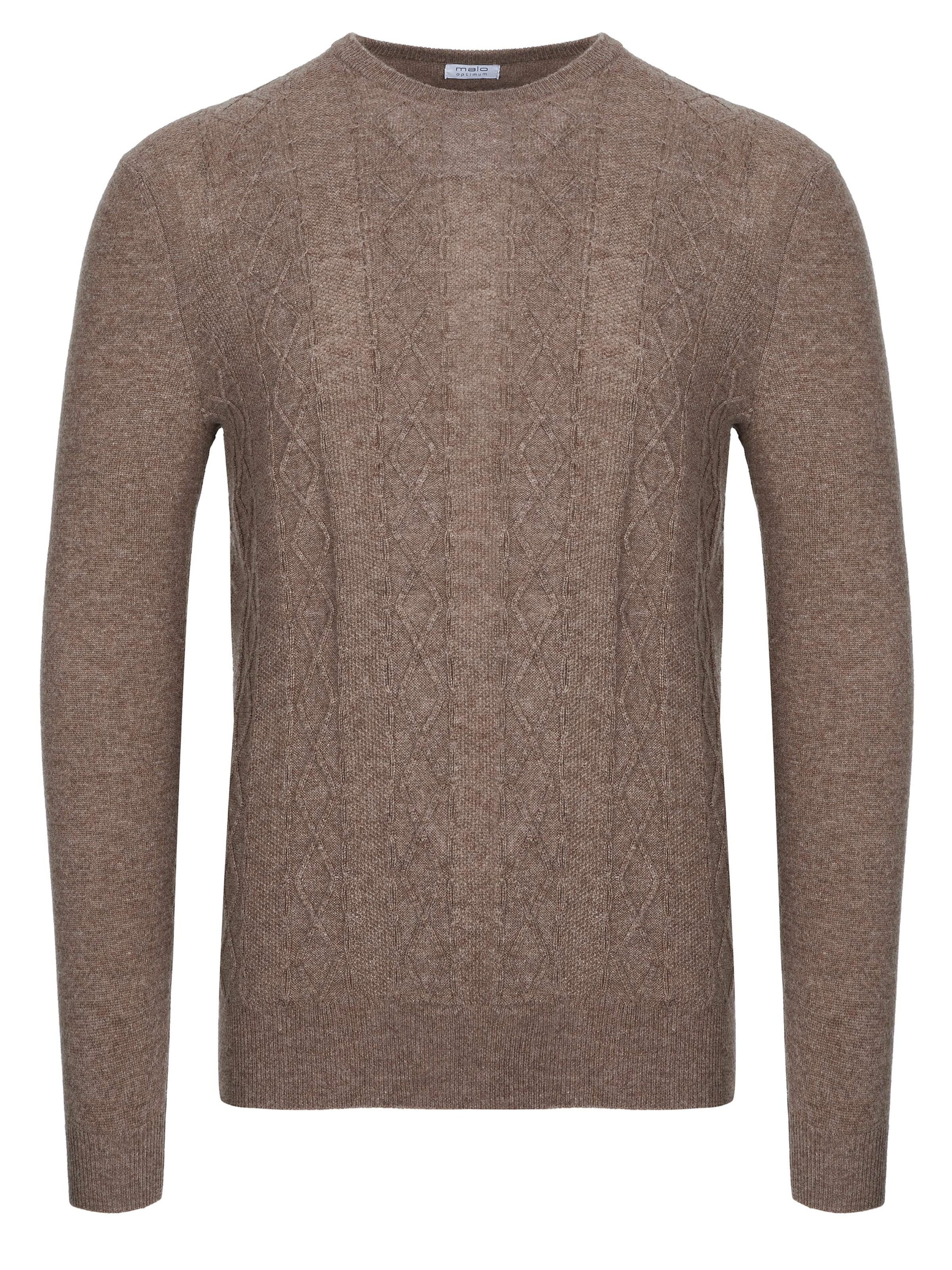 Malo Sweater 'Malo Optimum Kaschmir Pullover braun' in Brown: front