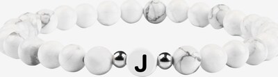 GOOD.designs Armband 'Ab-Weiss-J' in schwarz / weiß, Produktansicht