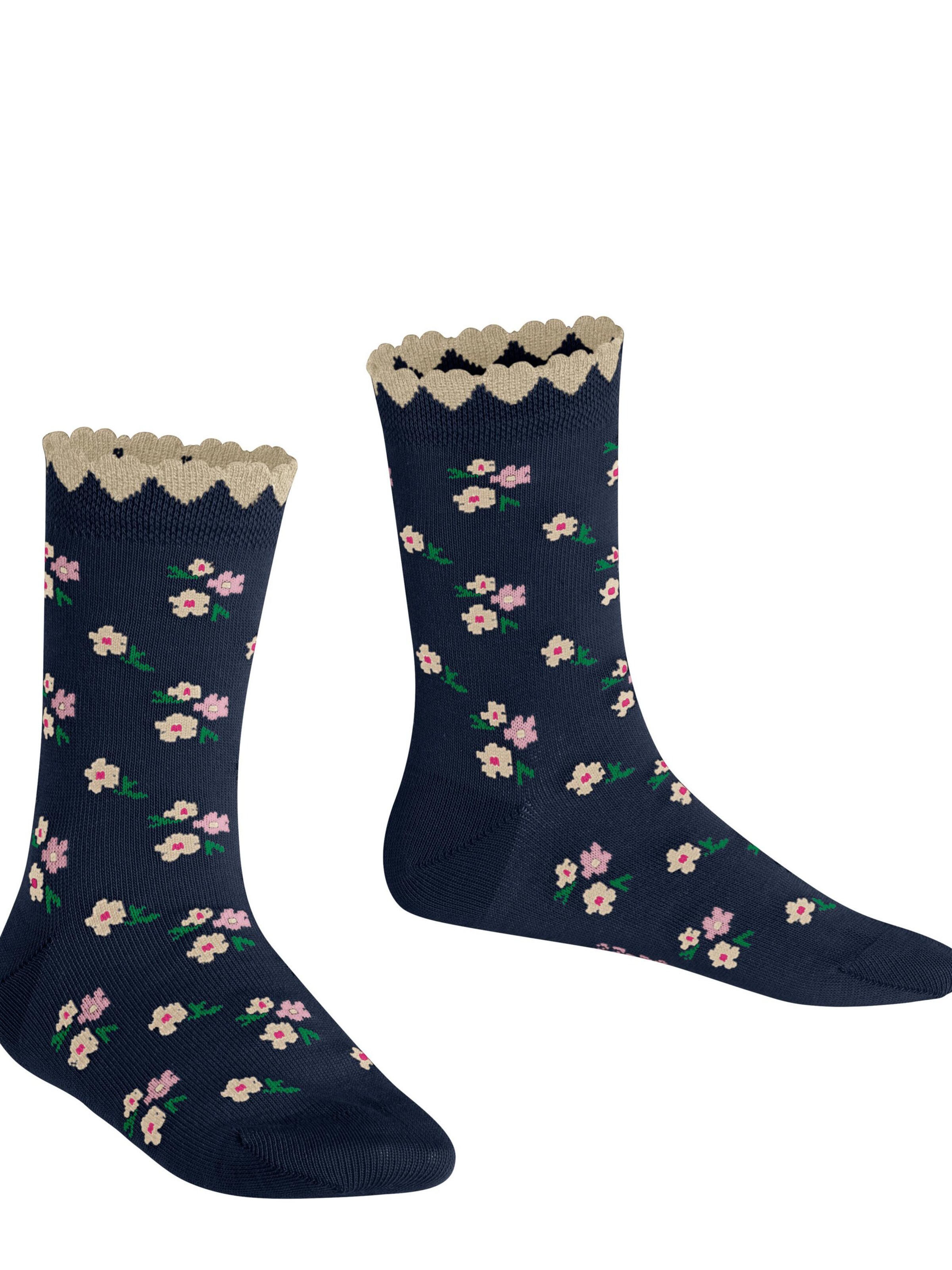 FALKE Socks 'Ditsy Flowers' in Blue
