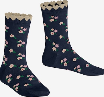 FALKE Socks 'Ditsy Flowers' in Blue: front