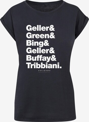 ABSOLUTE CULT T-Shirt 'Friends - Surnames' in Blau: predná strana