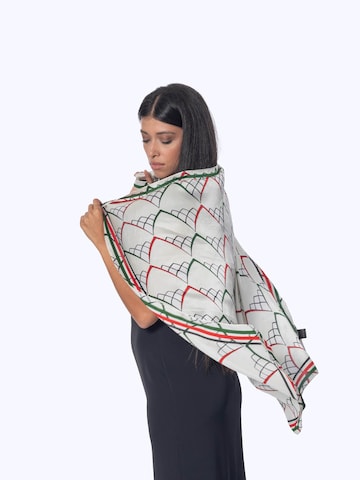 Sciarpa 'HASHTI AFROZAN' di AFROZAN in bianco