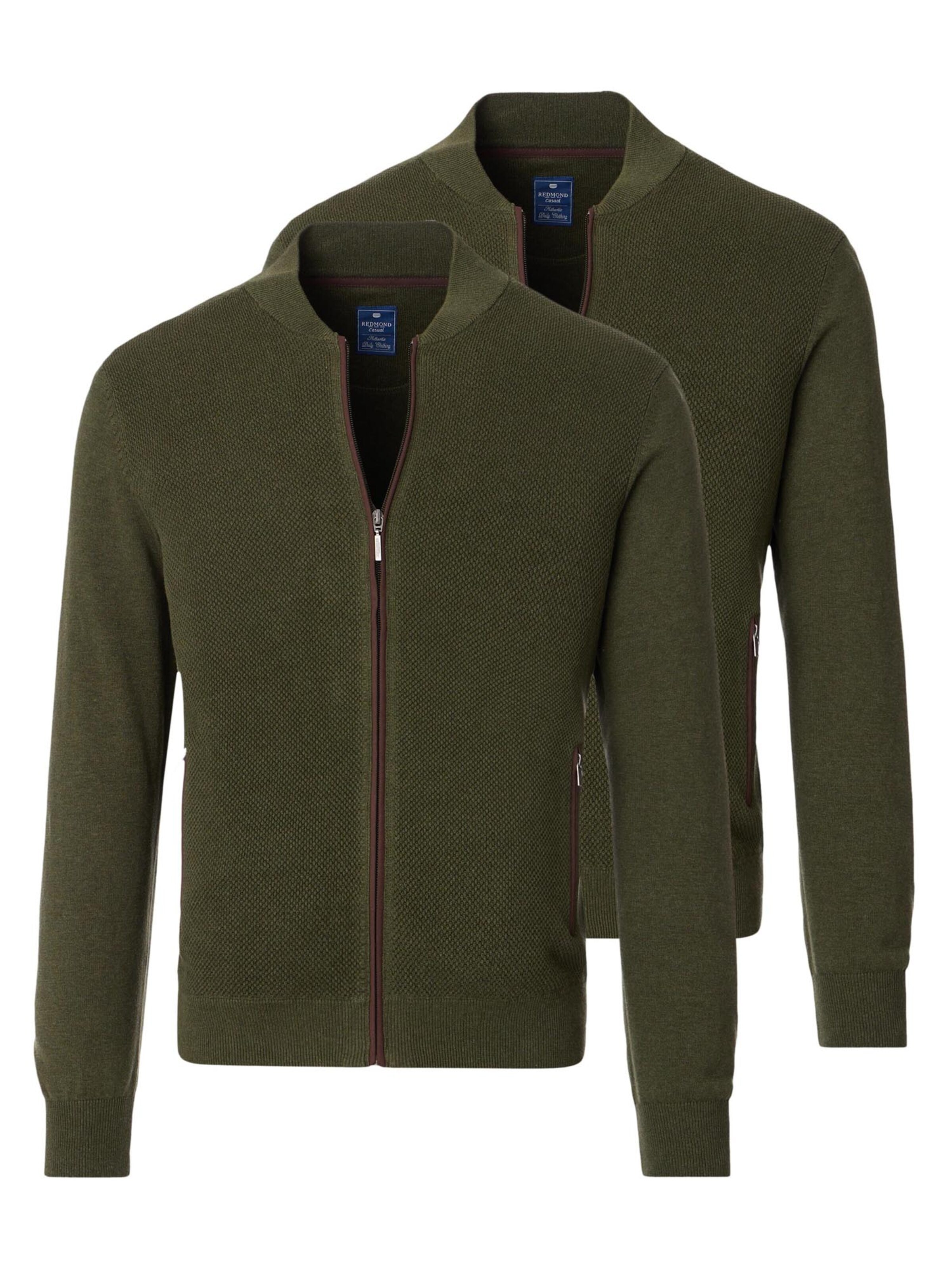 redmond Knit cardigan 'Basic' in Green: front