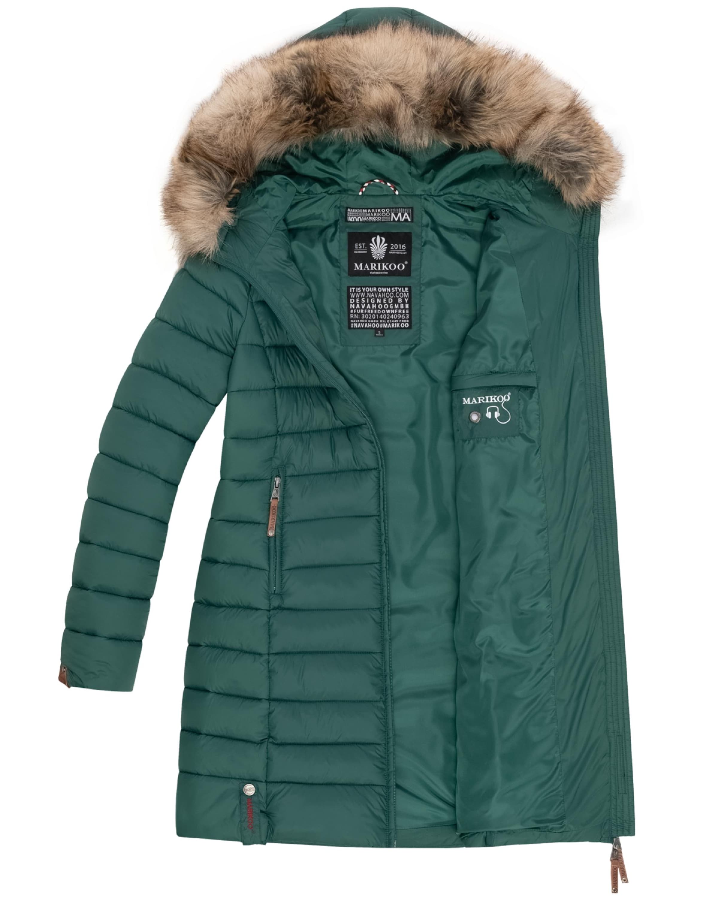 žalia MARIKOO Žieminis paltas 'Rose'