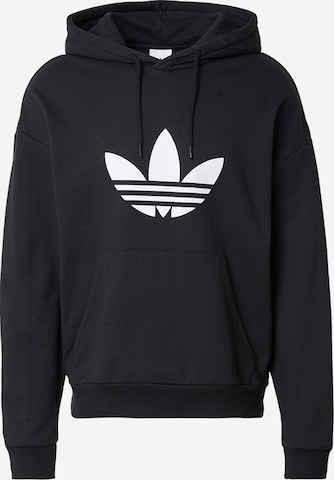 juoda ADIDAS ORIGINALS Megztinis be užsegimo 'TREFOIL': priekis