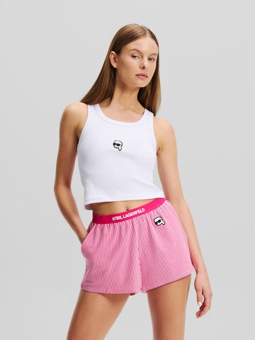 Chemise de nuit Karl Lagerfeld en blanc : devant