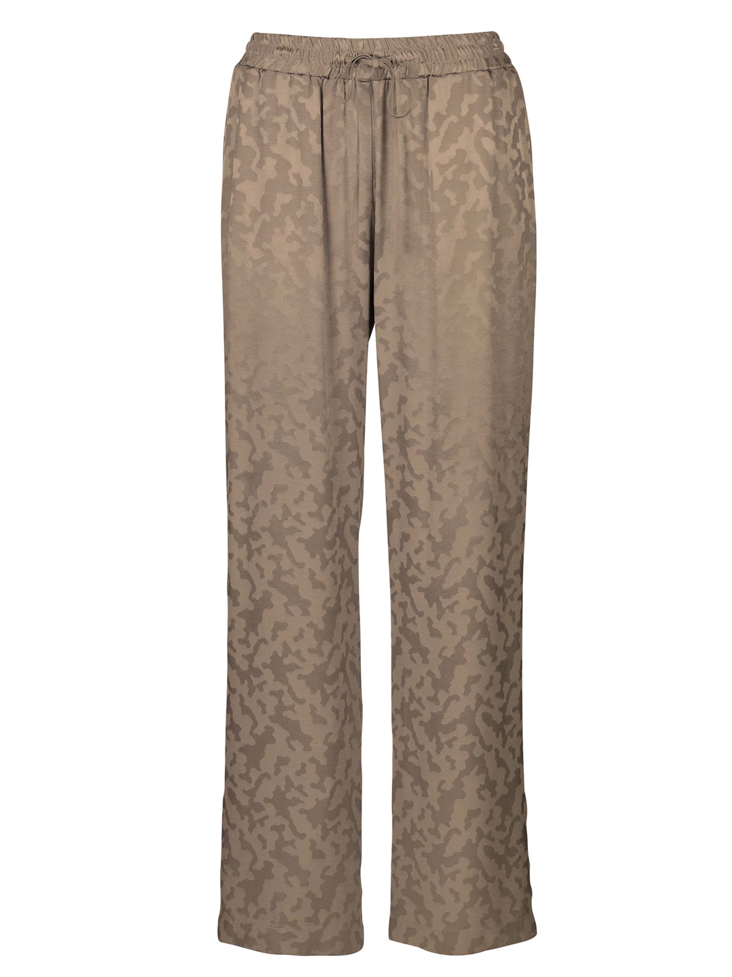 MADELEINE Wide leg Broek in Beige: voorkant