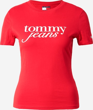 Tommy Jeans Футболка 'ESSENTIAL' в Красный: спереди