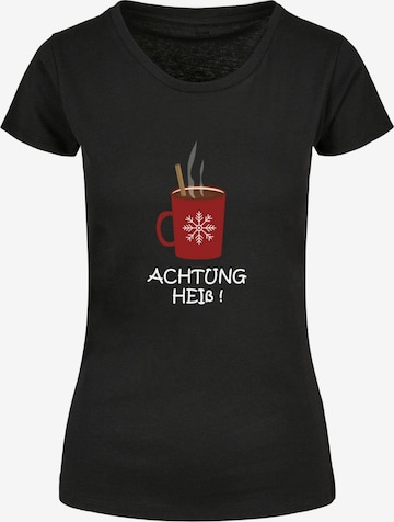 T-shirt 'Achtung Heiss' Merchcode en noir : devant