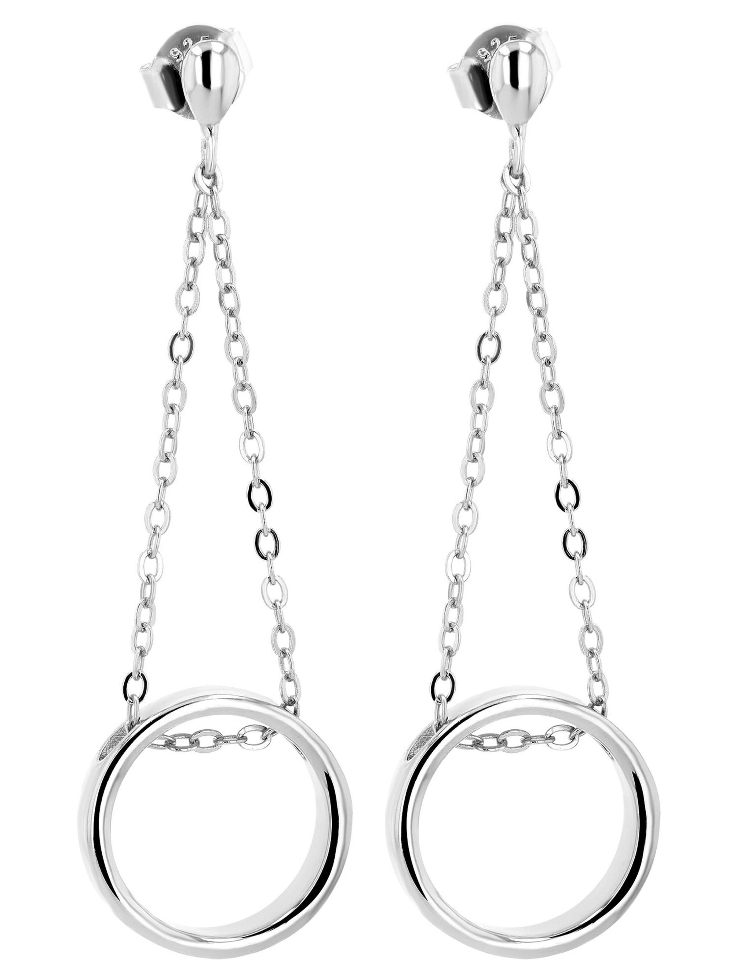 Akzent Earrings in Silver: front