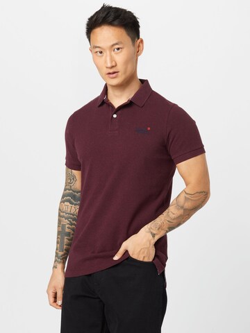 Superdry Tapered Shirt 'Classic' in Lila: voorkant