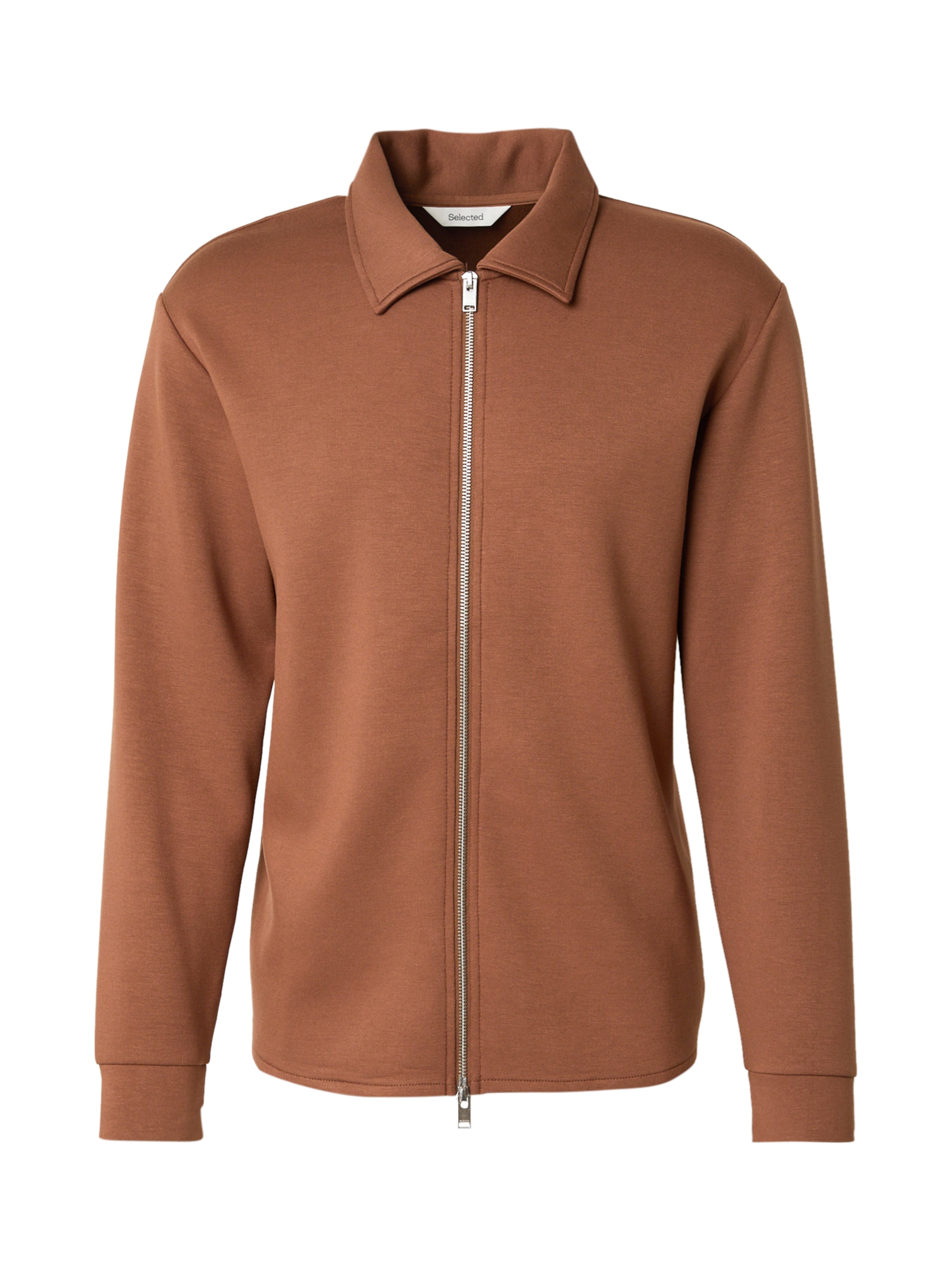 SELECTED Kampsun, värv pruun: eest vaates