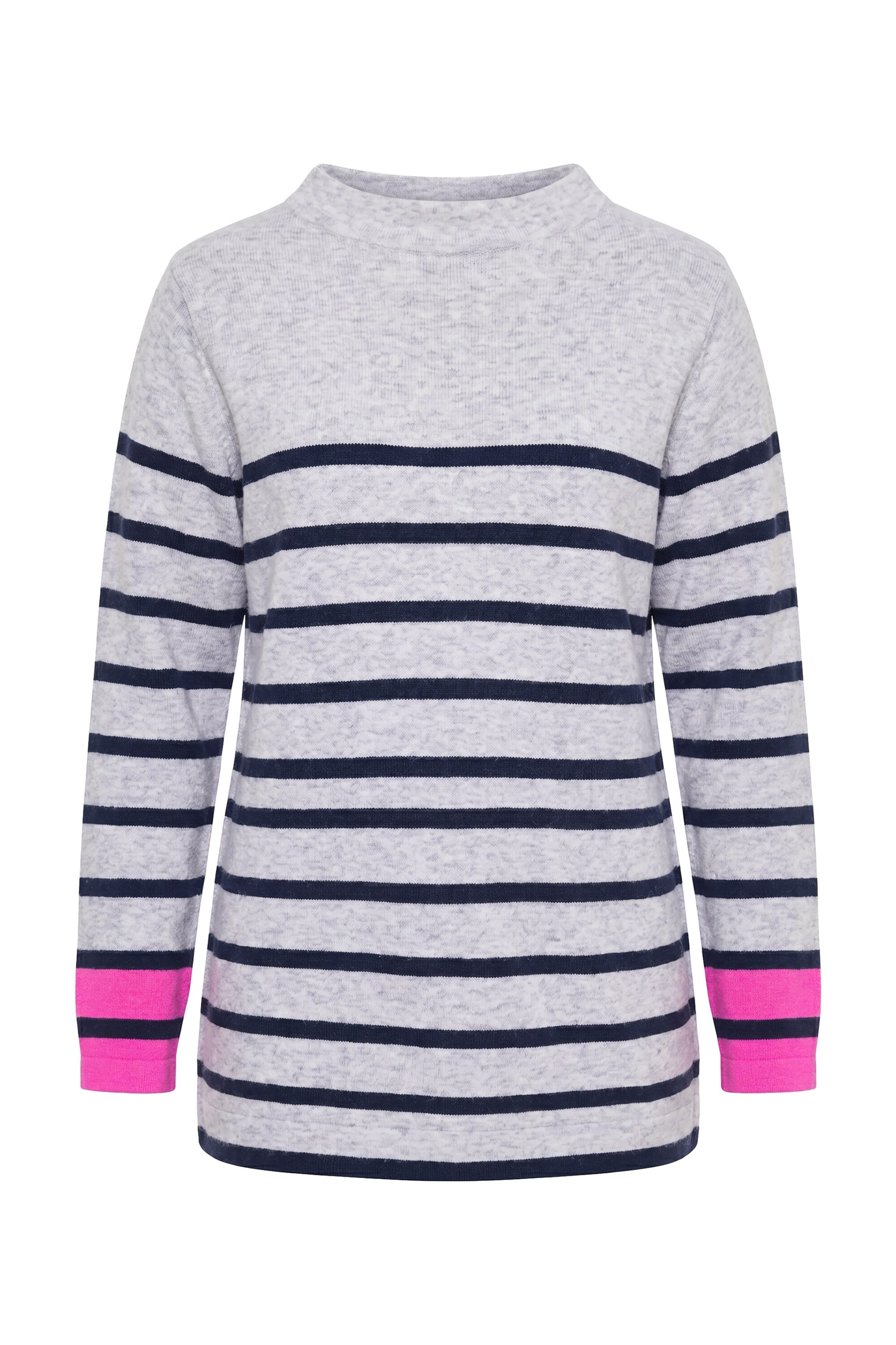 LAURASØN Sweater in M in Navy / Light grey / Pink, Item view