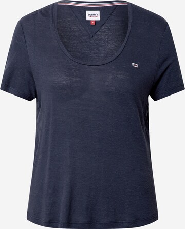 T-shirt Tommy Jeans en bleu : devant