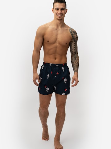 Boxers ' Motives ' Happy Shorts en bleu : devant