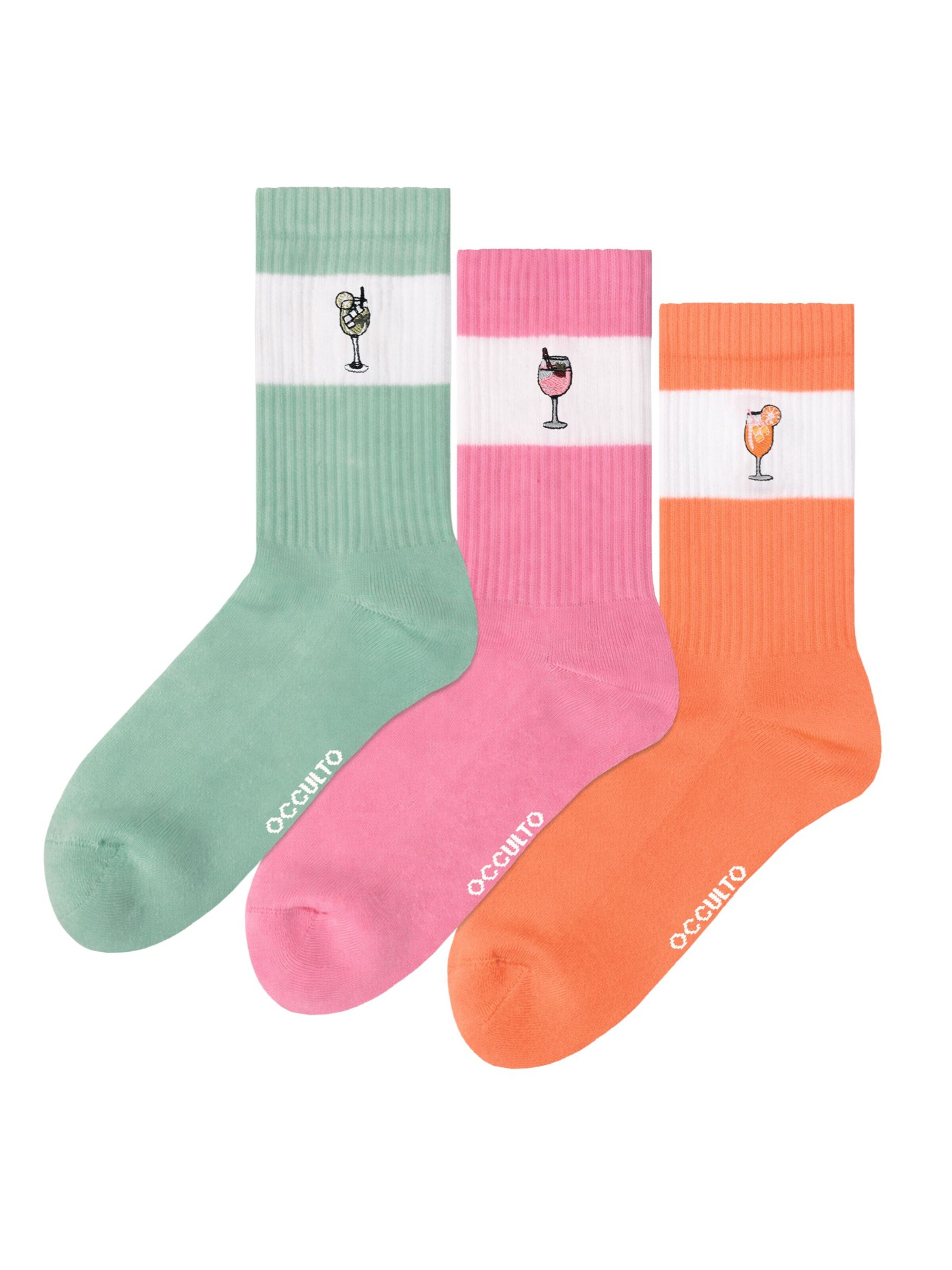 Occulto Athletic Socks 'Elly' in Orange: front