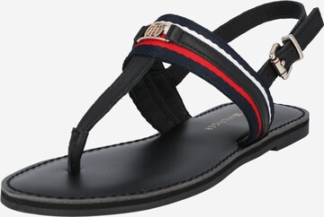 TOMMY HILFIGER - Sandalias de dedo en azul: frente