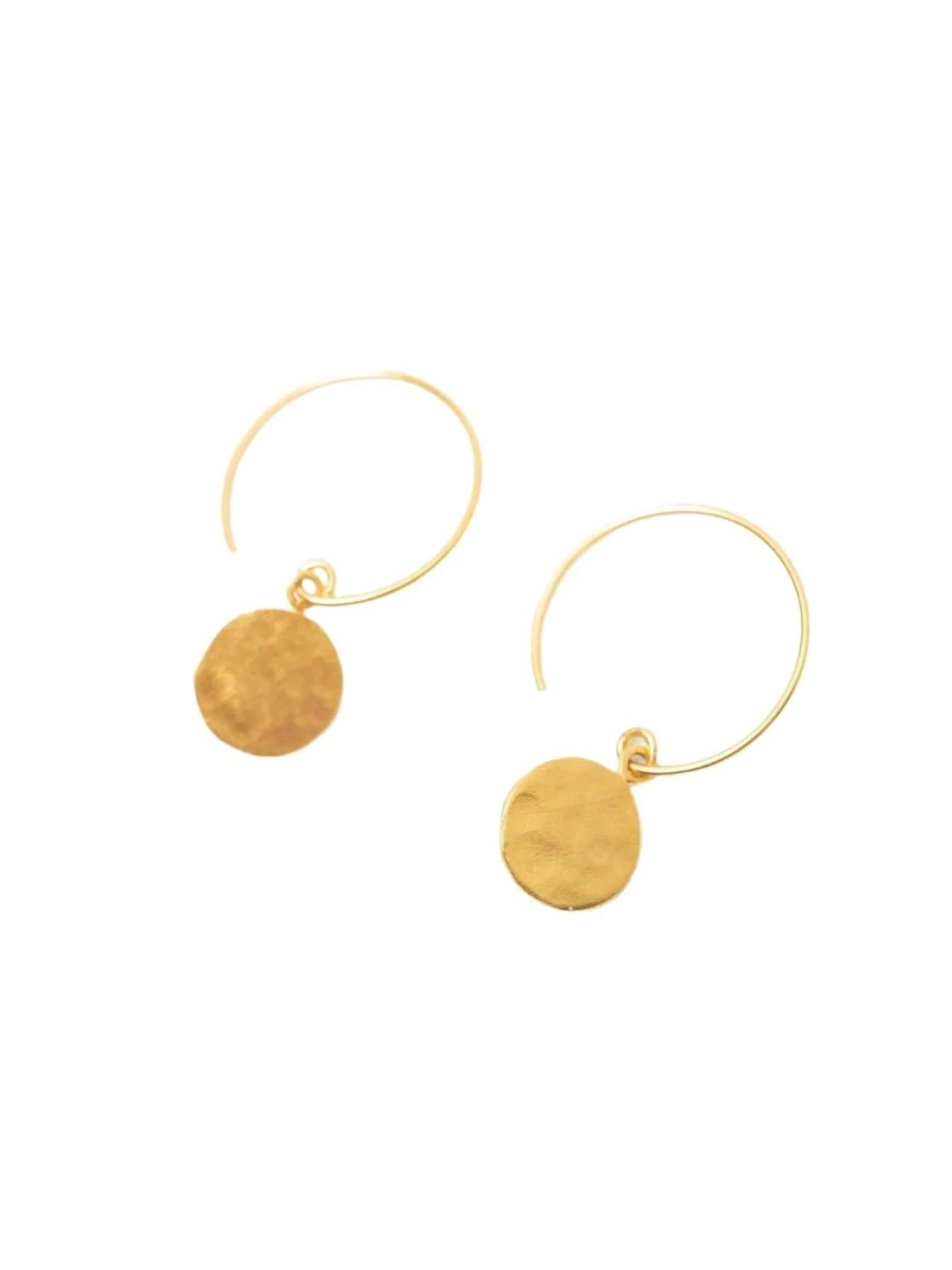 Orecchini 'Generosity' di Les Reines in oro: frontale