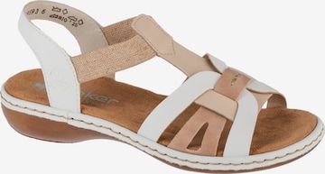 Sandales 'Rieker Sandals 65918' Rieker en blanc : devant