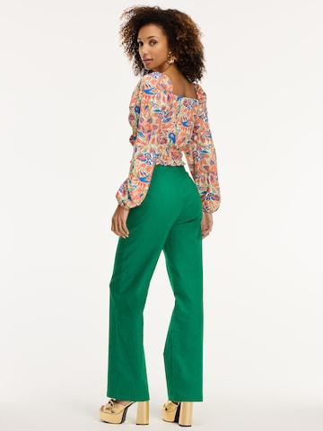 Shiwi Wide leg Broek 'Mara' in Groen