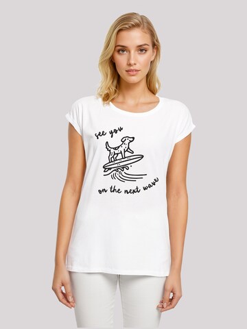 T-shirt 'See You On The Next Wave' F4NT4STIC en blanc : devant