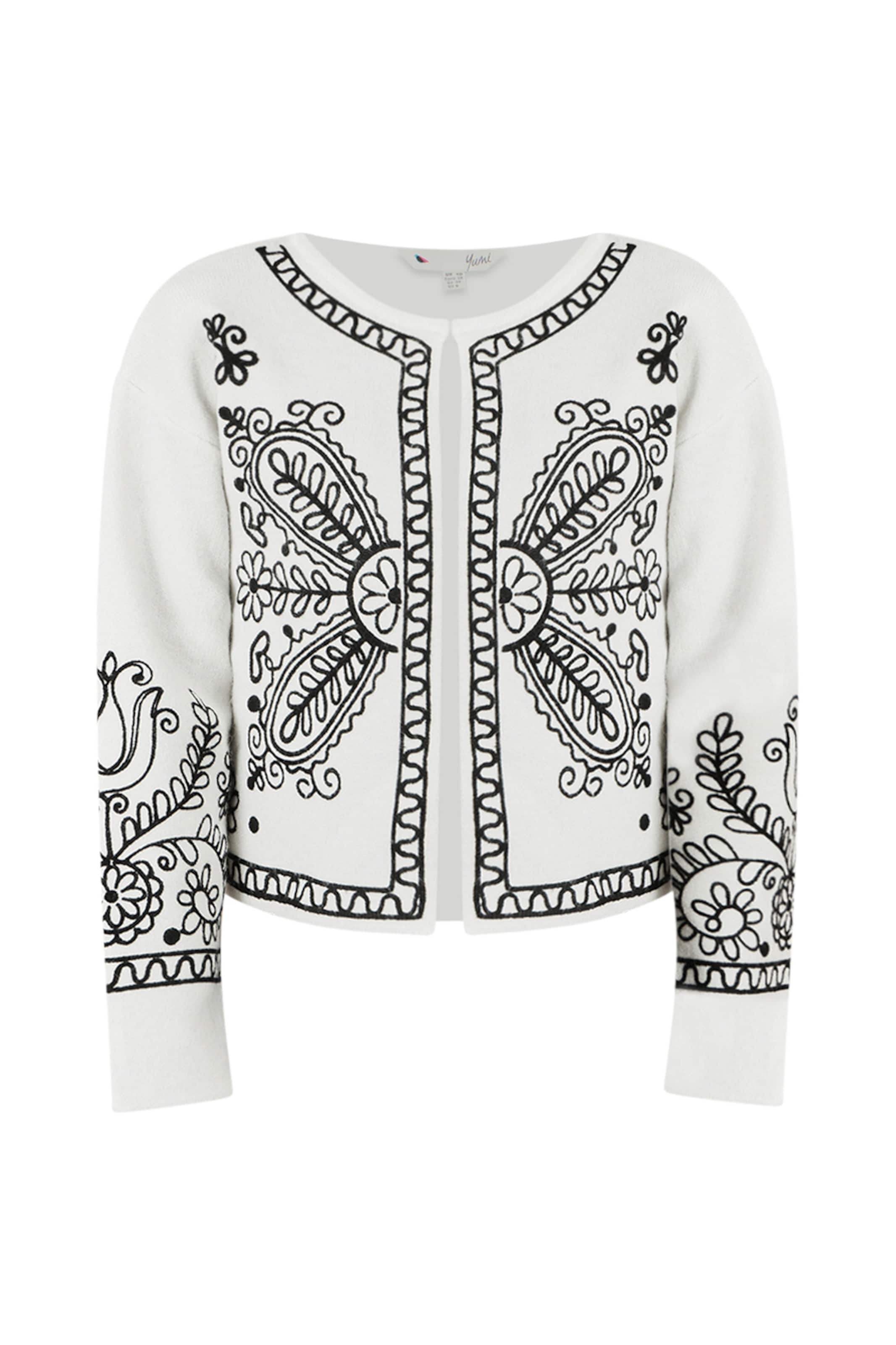 Yumi Strickjacke in Weiß: Vorderseite